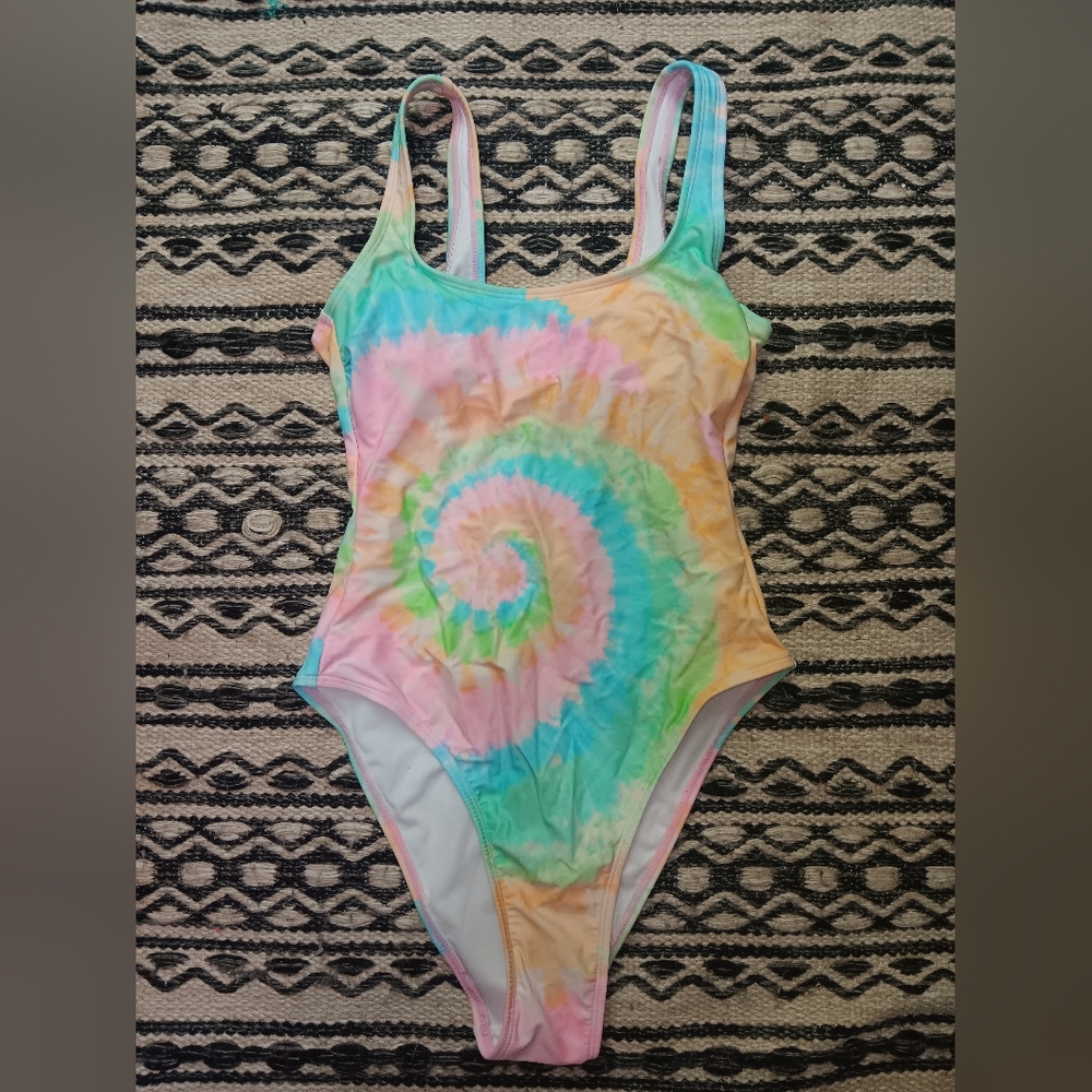 Tie-Dye Swirl One-Piece Swimsuit
